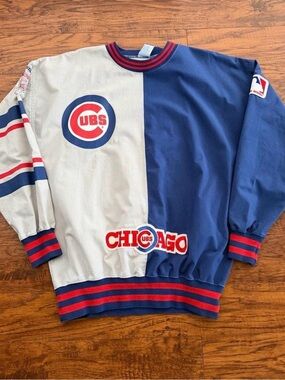 Vintage 90s Champion Chicago Cubs MLB Two-Tone Crewneck Sweatshirt